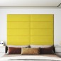 vidaXL Pannelli Murali 12 pz Giallo chiaro 90x30 cm in Tessuto 3,24 m² vidaXL Pannelli Murali 12 pz Giallo chiaro 90x30 cm in Tessuto 3,24 m²