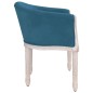 vidaXL Sedia da Pranzo Blu in Velluto vidaXL Sedia da Pranzo Blu in Velluto