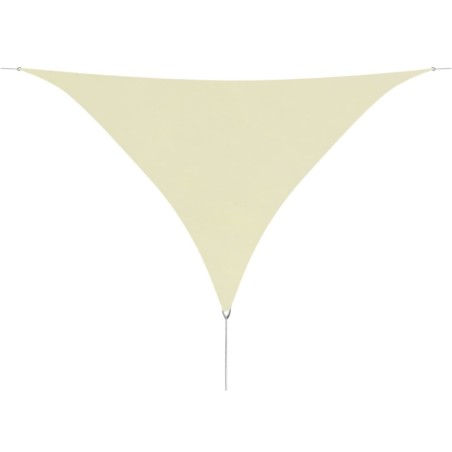 vidaXL Parasole a Vela Oxford Triangolare 5x5x5 m Crema 