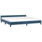 vidaXL Giroletto con Testiera Blu Scuro 200x200 cm in Velluto