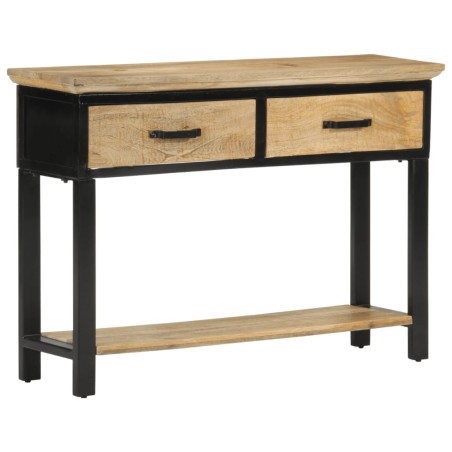 vidaXL Tavolo Consolle 110x30x75 cm in Legno Massello Grezzo di Mango