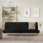 vidaXL Divano Letto Nero in Tessuto vidaXL Divano Letto Nero in Tessuto