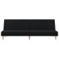vidaXL Divano Letto Nero in Tessuto vidaXL Divano Letto Nero in Tessuto