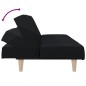 vidaXL Divano Letto Nero in Tessuto vidaXL Divano Letto Nero in Tessuto