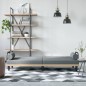 vidaXL Divano Letto con Braccioli Grigio Chiaro in Tessuto vidaXL Divano Letto con Braccioli Grigio Chiaro in Tessuto