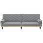 vidaXL Divano Letto con Braccioli Grigio Chiaro in Tessuto vidaXL Divano Letto con Braccioli Grigio Chiaro in Tessuto