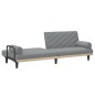vidaXL Divano Letto con Braccioli Grigio Chiaro in Tessuto vidaXL Divano Letto con Braccioli Grigio Chiaro in Tessuto