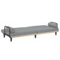vidaXL Divano Letto con Braccioli Grigio Chiaro in Tessuto vidaXL Divano Letto con Braccioli Grigio Chiaro in Tessuto