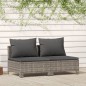 vidaXL Divano da Giardino a 2 Posti con Cuscini in Polyrattan Grigio vidaXL Divano da Giardino a 2 Posti con Cuscini in Polyrattan Grigio