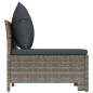 vidaXL Divano da Giardino a 2 Posti con Cuscini in Polyrattan Grigio vidaXL Divano da Giardino a 2 Posti con Cuscini in Polyrattan Grigio