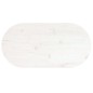 vidaXL Piano Tavolo Bianco 80x40x2,5cm in Legno Massello di Pino Ovale vidaXL Piano Tavolo Bianco 80x40x2,5cm in Legno Massello di Pino Ovale