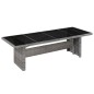 Tavolo da Giardino 240x90x74 cm in Polyrattan e Vetro Tavolo da Giardino 240x90x74 cm in Polyrattan e Vetro