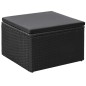 vidaXL Set Divani da Giardino 3 pz in Polyrattan Nero e Grigio vidaXL Set Divani da Giardino 3 pz in Polyrattan Nero e Grigio
