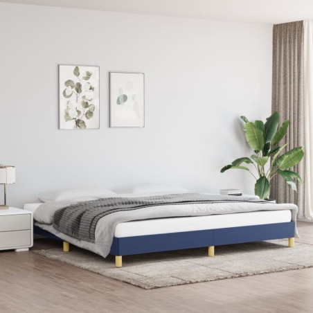 vidaXL Giroletto senza Materasso Blu 200x200 cm in Tessuto