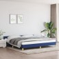 vidaXL Giroletto con Testiera senza Materasso Blu 200x200 cm Tessuto vidaXL Giroletto con Testiera senza Materasso Blu 200x200 cm Tessuto