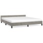 vidaXL Giroletto senza Materasso Grigio Chiaro 160x200 cm Velluto
