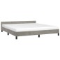 vidaXL Giroletto senza Materasso Grigio Chiaro 160x200 cm Velluto