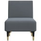 vidaXL Chaise Longue in Velluto Grigio Scuro vidaXL Chaise Longue in Velluto Grigio Scuro