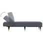 vidaXL Chaise Longue in Velluto Grigio Scuro vidaXL Chaise Longue in Velluto Grigio Scuro