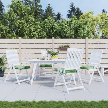 vidaXL Cuscini per Sedia 4pz Motivo a Foglie 50x50x7 cm Tessuto