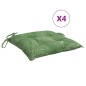 vidaXL Cuscini per Sedia 4pz Motivo a Foglie 50x50x7 cm Tessuto