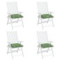 vidaXL Cuscini per Sedia 4pz Motivo a Foglie 50x50x7 cm Tessuto