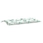 vidaXL Cuscino Panca Giardino con Motivo a Foglie 110x50x7 cm Tessuto