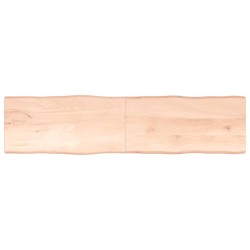 vidaXL Piano per Tavolo 200x50x(2-4) cm Rovere Non Trattato Bordi Vivi