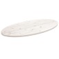 vidaXL Piano Tavolo Bianco 110x55x2,5 cm Legno Massello di Pino Ovale vidaXL Piano Tavolo Bianco 110x55x2,5 cm Legno Massello di Pino Ovale