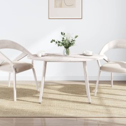 vidaXL Piano Tavolo Bianco 110x55x2,5 cm Legno Massello di Pino Ovale