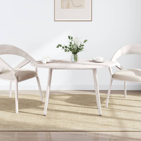 vidaXL Piano Tavolo Bianco 110x55x2,5 cm Legno Massello di Pino Ovale