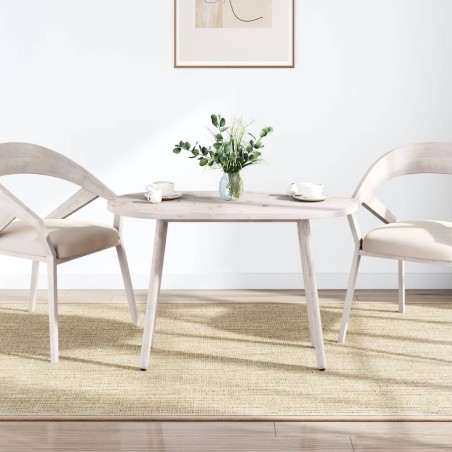 vidaXL Piano Tavolo Bianco 110x55x2,5 cm Legno Massello di Pino Ovale