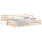vidaXL Dormeuse Estraibile 2x(90x190) cm Legno Massello di Pino