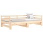 vidaXL Dormeuse Estraibile 2x(90x190) cm Legno Massello di Pino
