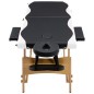 vidaXL Lettino Massaggio Pieghevole a 2 Sezioni Legno Nero e Bianco vidaXL Lettino Massaggio Pieghevole a 2 Sezioni Legno Nero e Bianco