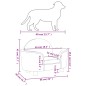 vidaXL Lettino per Cani Blu 66x40x45 cm in Velluto