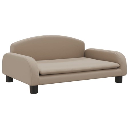 vidaXL Lettino per Cani Cappuccino 70x45x30 cm in Similpelle
