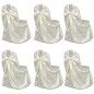 vidaXL Coprisedia 6 pz Crema per Feste di Nozze vidaXL Coprisedia 6 pz Crema per Feste di Nozze