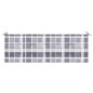 vidaXL Cuscino per Panca a Quadri Grigi 150x50x3 cm Tessuto Oxford