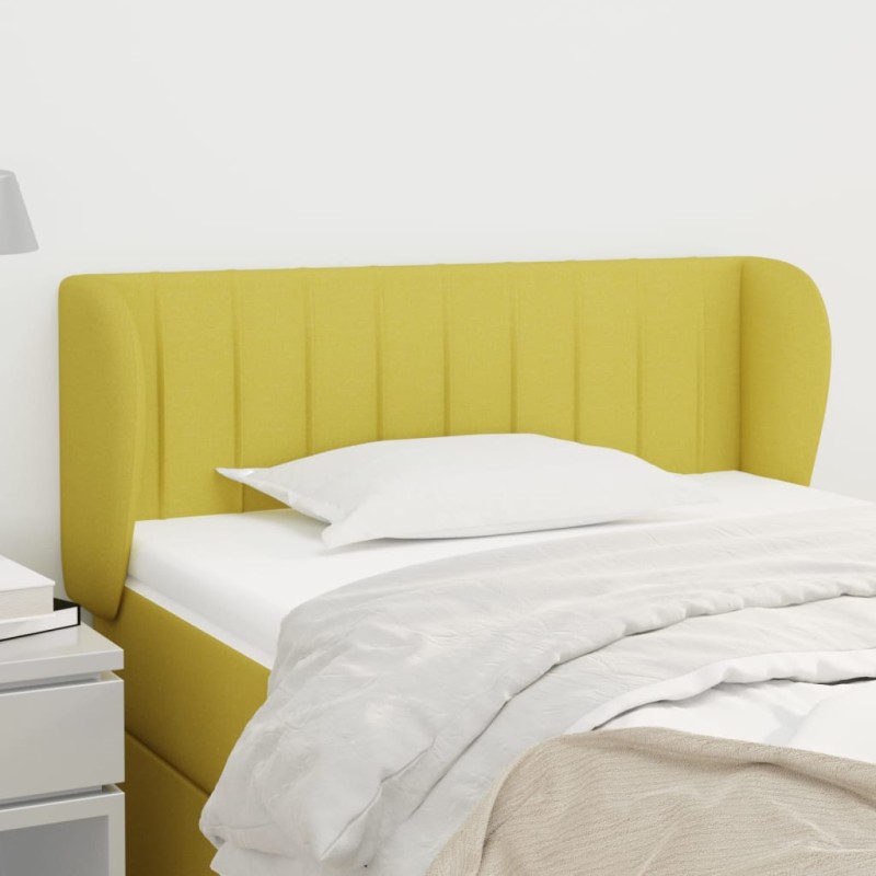 Testiera ad Orecchio Verde 93x23x78/88 cm in Tessuto Testiera ad Orecchio Verde 93x23x78/88 cm in Tessuto