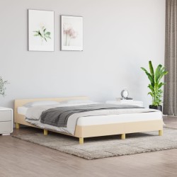 vidaXL Giroletto senza Materasso Crema 140x200 cm in Tessuto