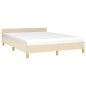 vidaXL Giroletto senza Materasso Crema 140x200 cm in Tessuto vidaXL Giroletto senza Materasso Crema 140x200 cm in Tessuto