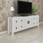 vidaXL Mobile Porta TV Bianco 110x24x48 cm in Legno Multistrato vidaXL Mobile Porta TV Bianco 110x24x48 cm in Legno Multistrato