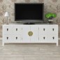 vidaXL Mobile Porta TV Bianco 110x24x48 cm in Legno Multistrato vidaXL Mobile Porta TV Bianco 110x24x48 cm in Legno Multistrato