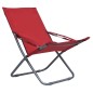 vidaXL Sedie da Spiaggia Pieghevoli 2 pz in Tessuto Rosso vidaXL Sedie da Spiaggia Pieghevoli 2 pz in Tessuto Rosso