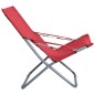 vidaXL Sedie da Spiaggia Pieghevoli 2 pz in Tessuto Rosso vidaXL Sedie da Spiaggia Pieghevoli 2 pz in Tessuto Rosso