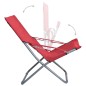 vidaXL Sedie da Spiaggia Pieghevoli 2 pz in Tessuto Rosso vidaXL Sedie da Spiaggia Pieghevoli 2 pz in Tessuto Rosso