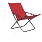vidaXL Sedie da Spiaggia Pieghevoli 2 pz in Tessuto Rosso vidaXL Sedie da Spiaggia Pieghevoli 2 pz in Tessuto Rosso