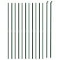 vidaXL Recinzione Metallica con Flangia Verde 1,4x25 m vidaXL Recinzione Metallica con Flangia Verde 1,4x25 m