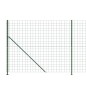 vidaXL Recinzione Metallica con Flangia Verde 1,4x25 m vidaXL Recinzione Metallica con Flangia Verde 1,4x25 m